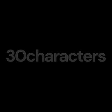 30characters logo