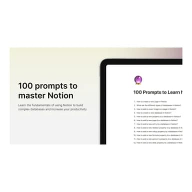 100 ChatGPT Prompts to Learn Notion logo