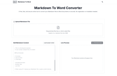 Markdown To Word Converter logo