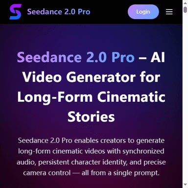 Seedance 2.0 Pro AI Video Generator logo